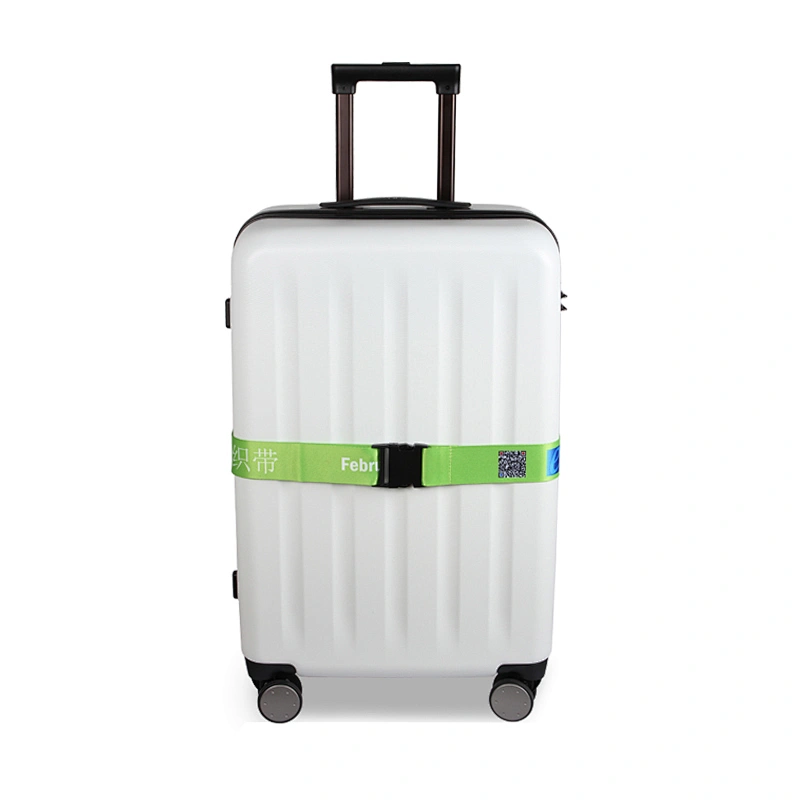 Wholesale promotional custom design logo polyester luggage belts with lock