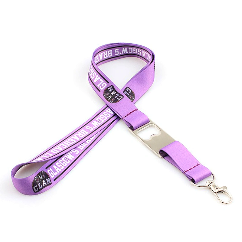 Custom bottle opener lanyard sublimation printed