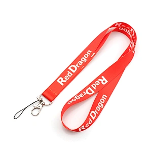 20mm heat transfer webbing polyester lanyard with custom logo