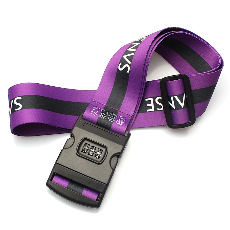 Password suitcase secure lock wholesale custom luggage strap with lock