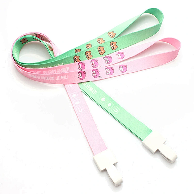 Custom Popular Printing Polyester Sublimation Lanyard with plastic hook