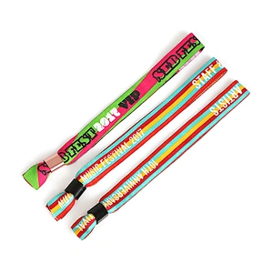 Cheap multifunctional rainbow custom fabric wristbands for children