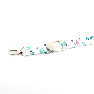 Custom Heat Transfer Printing Neck Lanyard With beer opener and metal hook