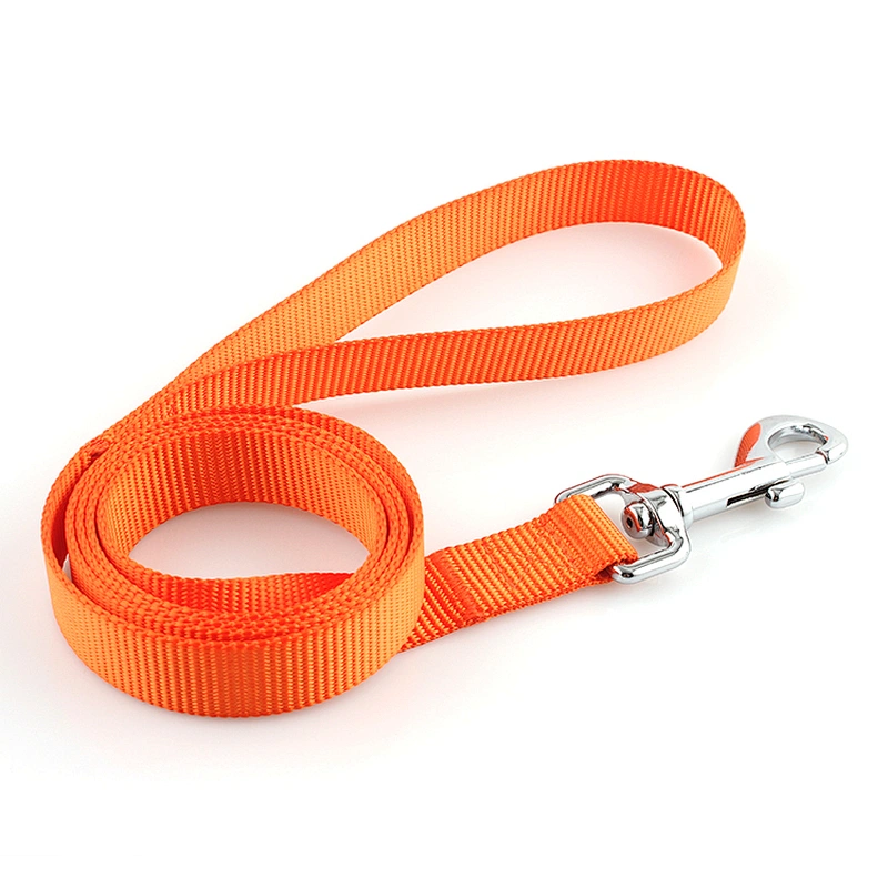 Factory price custom logo pure color orange dog leash