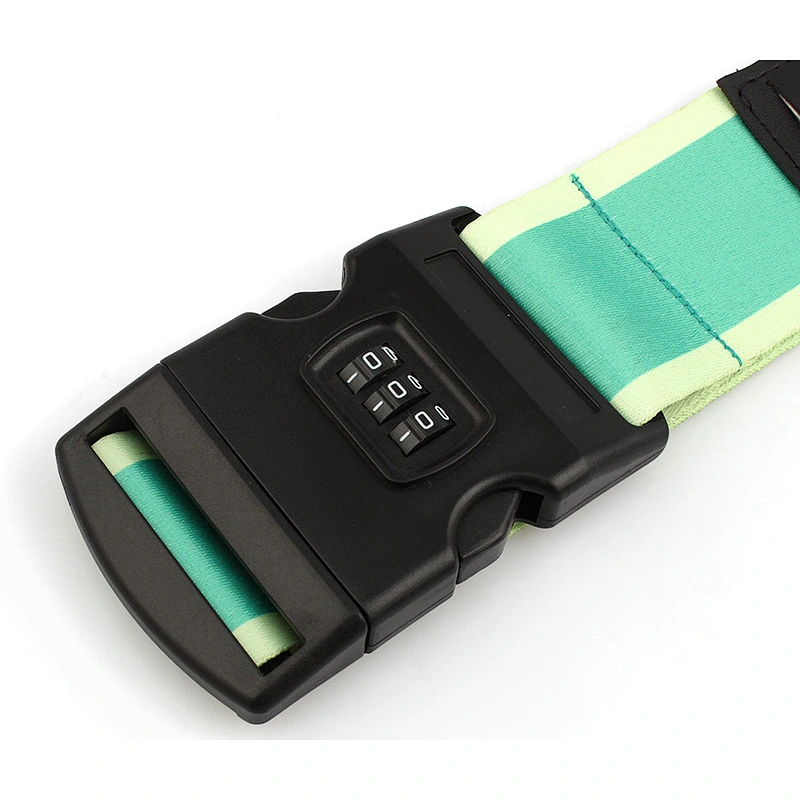 Custom design your logo heat transfer printing luggage belt with password lock