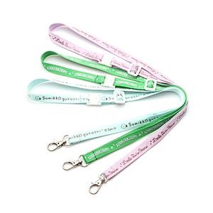 Professional manufacturer custom pantone polyester silk screen lanyard