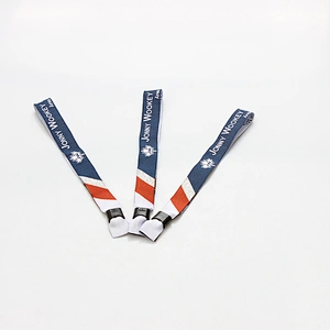 Event fabric wedding party wristbands with beautiful logo