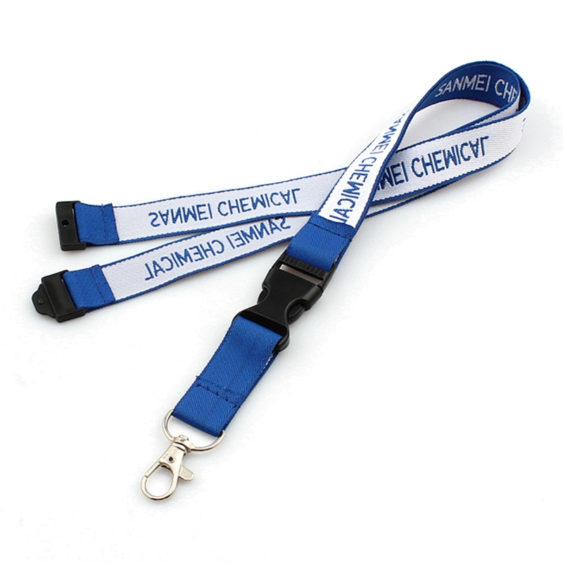 Wholesale Promotional Gift Custom Jacquard Fabric Lanyard
