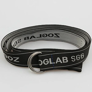 High quality custom print logo fabric belts for men with your logo