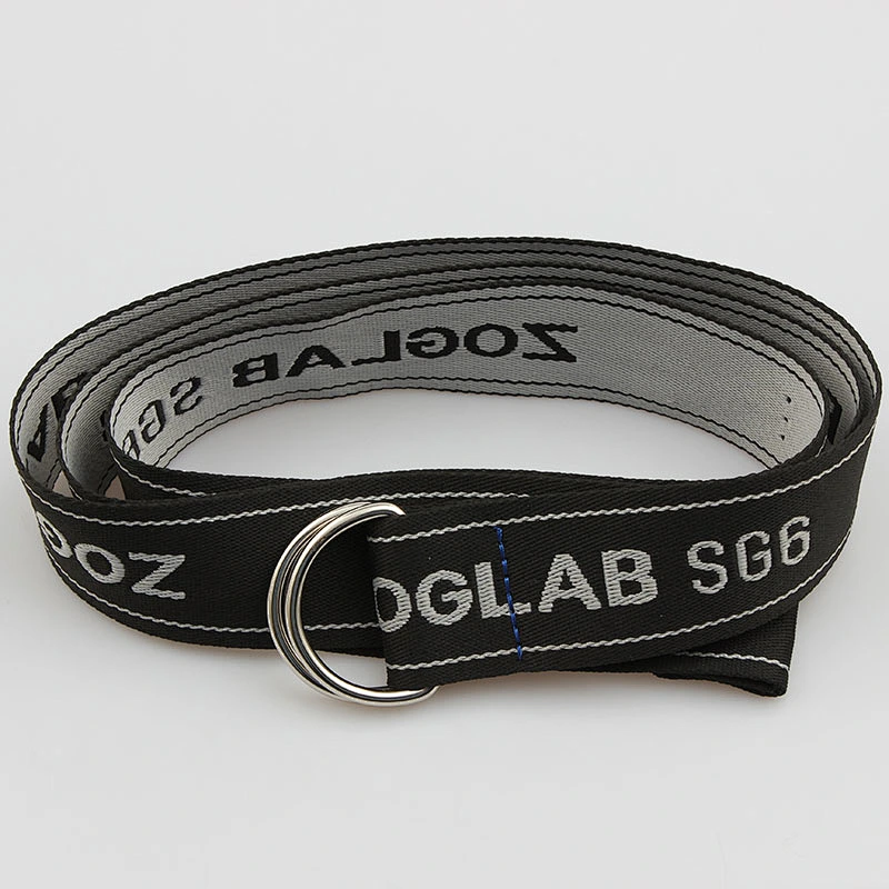 High quality custom print logo fabric belts for men with your logo
