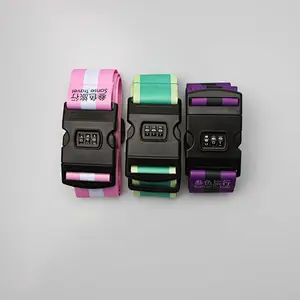Wholesale Promotional Custom Made Polyester Luggage Strap with Detach Buckle