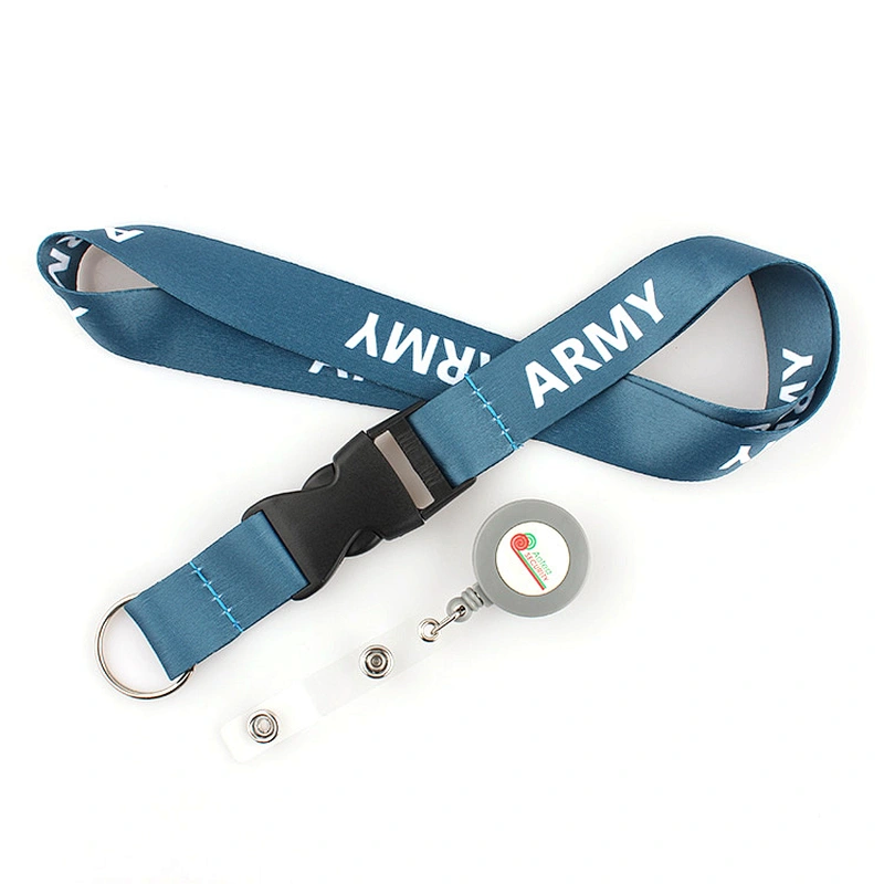 Sublimation retractable lanyard with pull reel for promotion