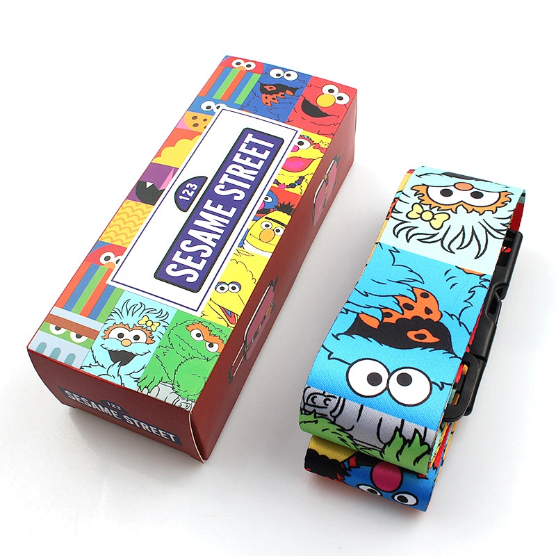 Free sample custom baggage strap/polyester luggage belt with lock