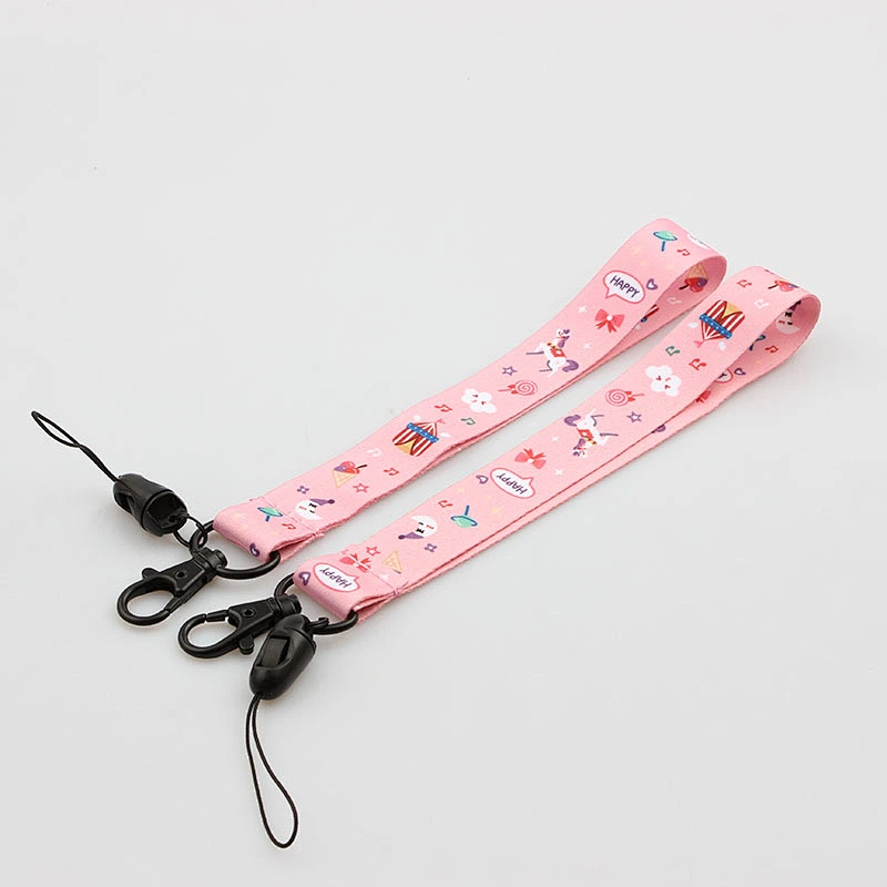 Custom printed mobile phone straps key-chain short Lanyard