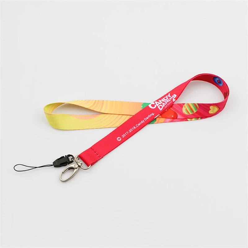 Factory price fashion heat transfer printing lanyard with custom logo