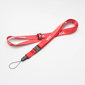 Plain sublimation printed polyester lanyard custom for mobile phone