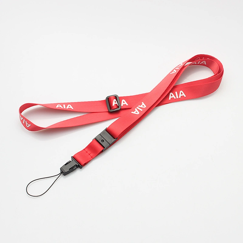 Plain sublimation printed polyester lanyard custom for mobile phone