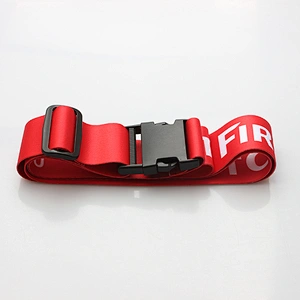 Custom adjustable luggage strap belt with safety buckles for travel