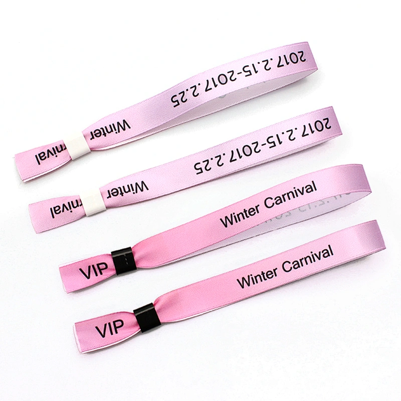 Wholesale ribbon wristband with plastic locks sweatband promotion