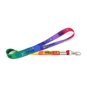 High quality custom rainbow colored lanyard maker for necklace keys