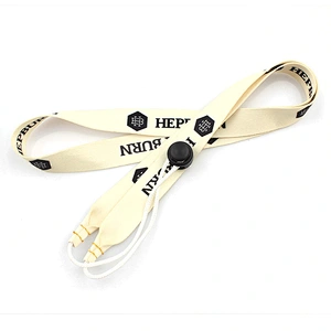 Custom printed business lanyards with adjustable cord lock