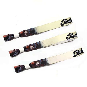 Wholesale printed ribbon wristbands for festival ticket