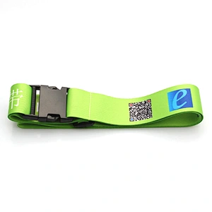 Wholesale promotional custom design logo polyester luggage belts with lock