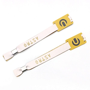 Promotional Custom Design Cheap Polyester Wristband No Minimum Order
