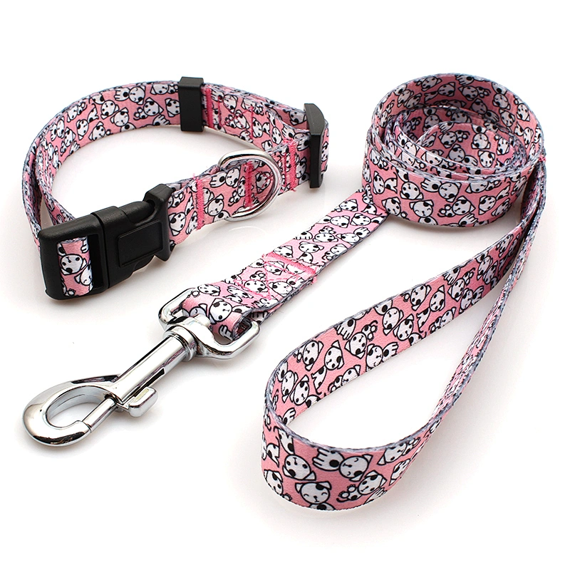 Sublimation printing pet dog collar leashes with custom design