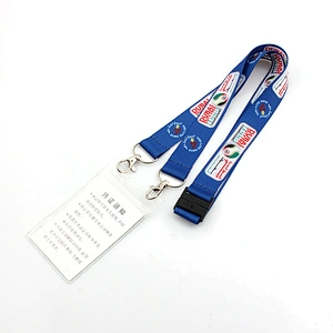 OEM design your own lanyard id card holder with double bulldog clips no minimum order