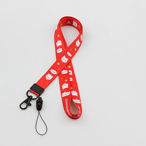 Hot selling custom printed polyester lanyard neck strap