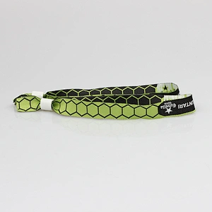Festival events custom no minimum order woven polyester wristband