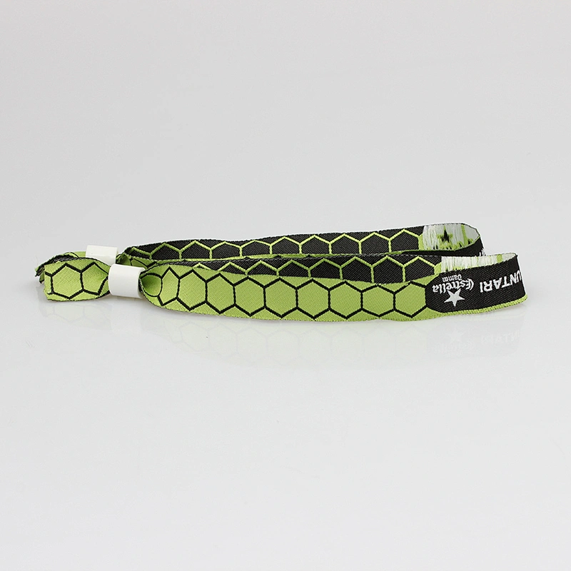 Festival events custom no minimum order woven polyester wristband