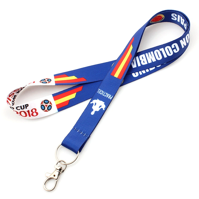 Wholesale personalized polyester sublimation lanyard with logo custom