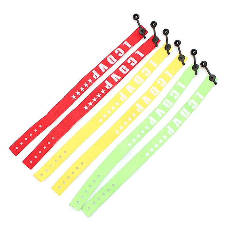 Hot selling personalized business gift artificial woven wristbands with logo