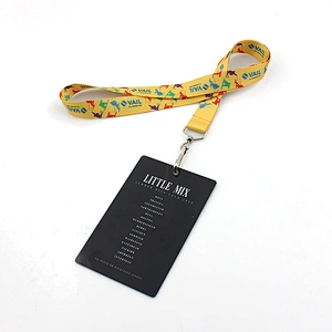 Wholesale polyester Material ID Card Holder Necklace Lanyard With plastic buckle
