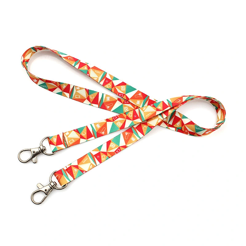 Personalized logo neck printed polyester breakaway lanyards