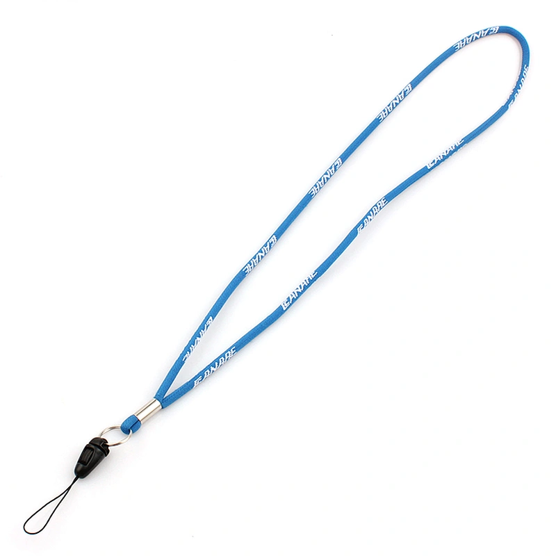 Wholesale cheap custom fashion round polyester lanyard for teenagers