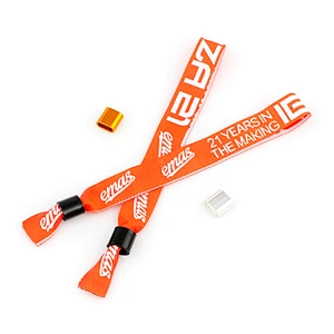 Festival Wristband Fashion Promotional Event Woven Plastic Lock Bracelet