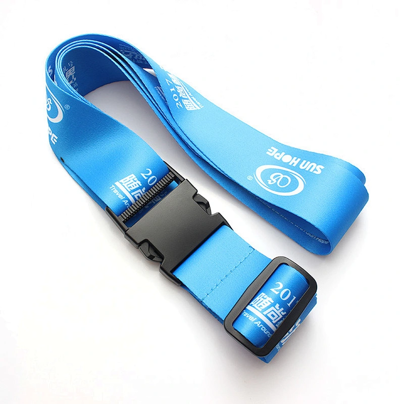 Fashion durable decorative luggage strap with plastic buckle