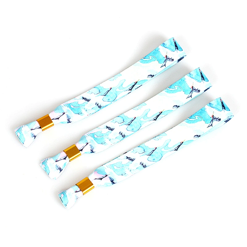 2019 high quality festival fabric cute wristband with plastic lock