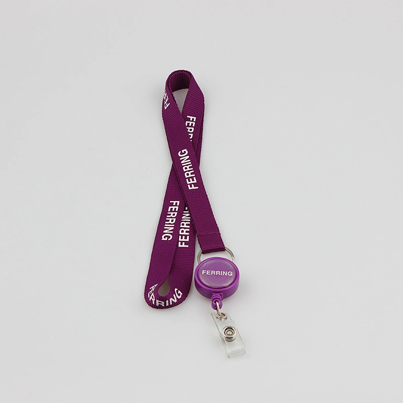 Professional manufacturer custom pantone polyester silk screen lanyard