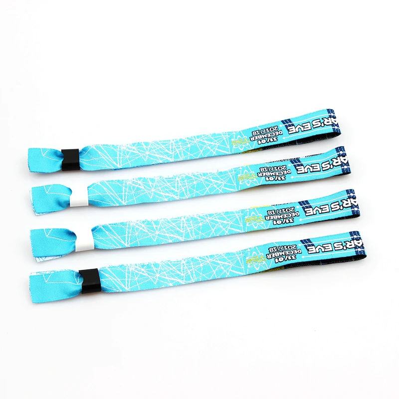 Festival fabric textile wristband with locks for music concert
