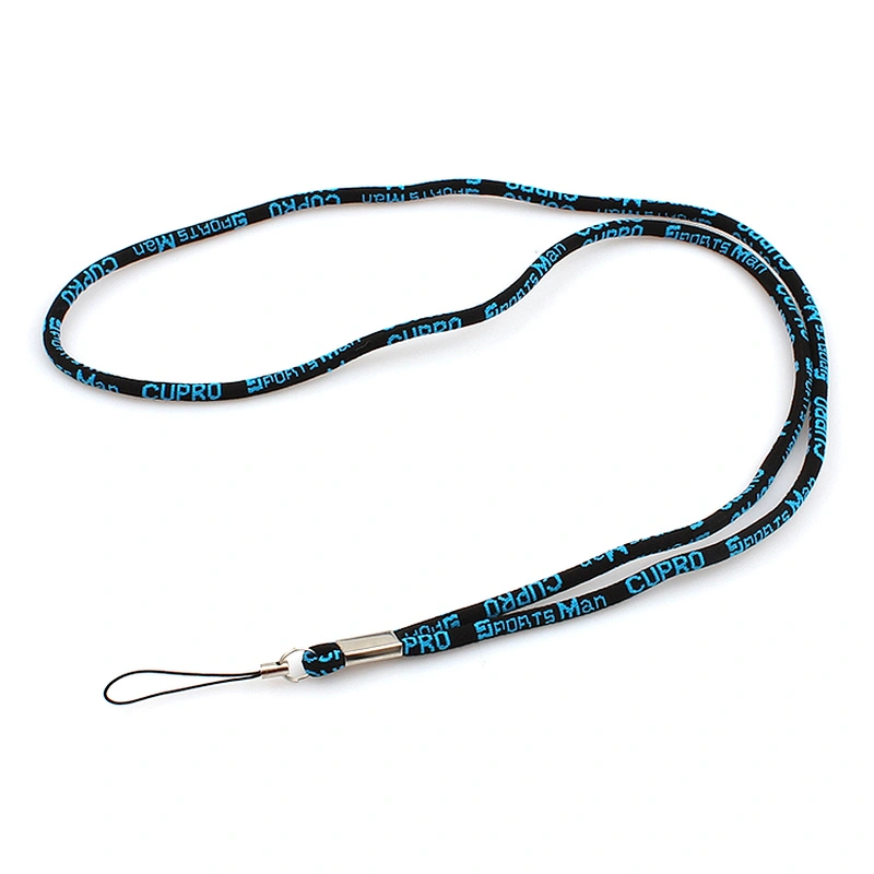 Wholesale cheap custom fashion round polyester lanyard for teenagers