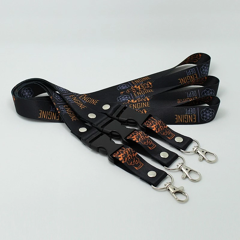 High quality sublimation white logo cheap custom printed camo lanyard