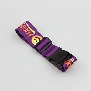 Wholesale custom sublimation polyester elastic luggage belt with buckle