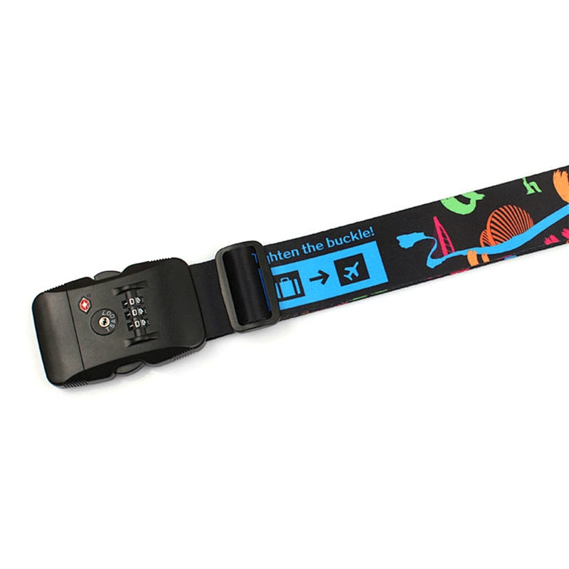 High quality custom TSA password lock luggage belt with your logo