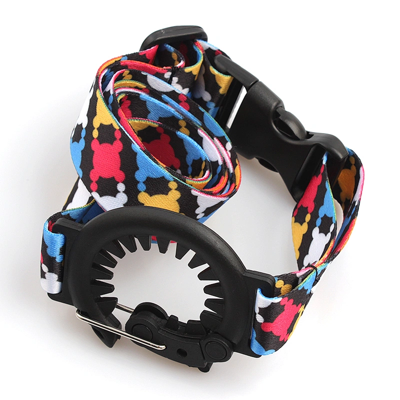 Popular heat transfer printed lanyard neck strap with bottle holder