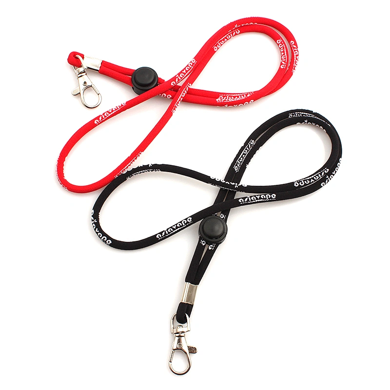 High end thick polyester embroidery lanyard keychain with custom logo
