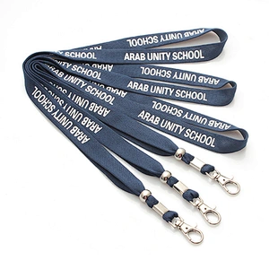 Personalized customized tubular lanyard with bull dog clip